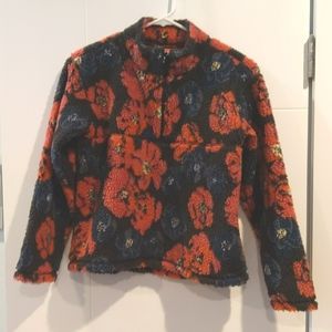 NWT TREASURE & BOND  Cute Flower Print Fleece Pullover